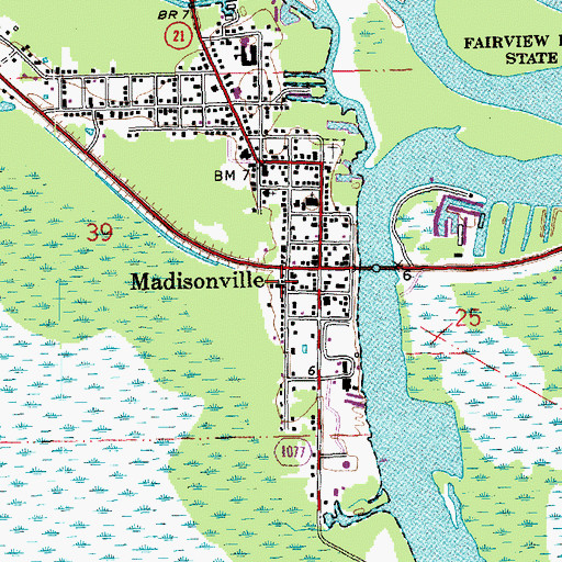 Topographic Map of Hopewell Baptist Church, LA
