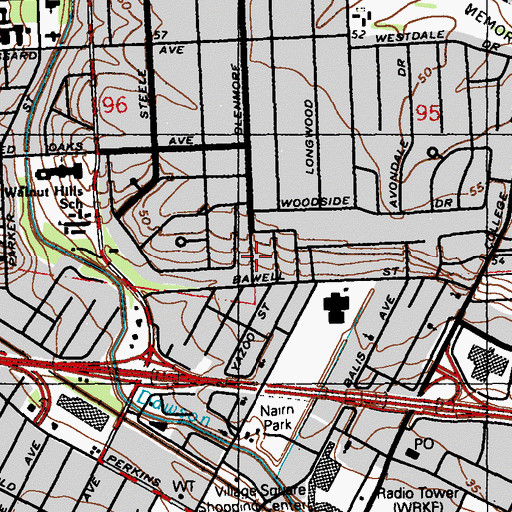 Topographic Map of House of God Ministry, LA