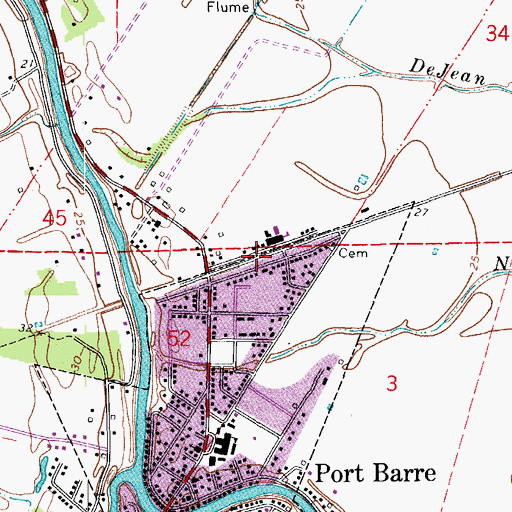 Topographic Map of House of Prayer, LA