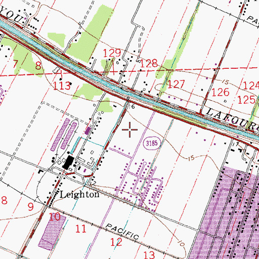 Topographic Map of House of Prayer United Pentecostal Church, LA