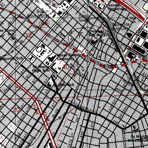 Topographic Map of House of Refuge Ministries, LA