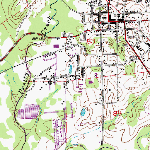 Topographic Map of Hyman Chapel African Methodist Episcopal Church, LA