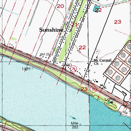 Topographic Map of Iberville Christian Center, LA