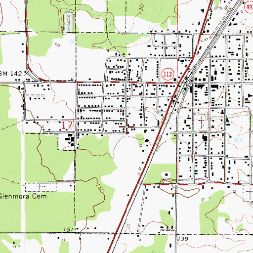 Topographic Map of Independent Baptist Church, LA