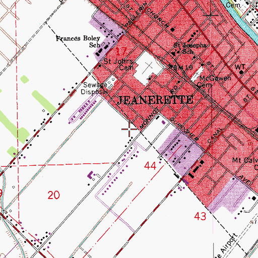 Topographic Map of First Jerusalem Baptist Church, LA