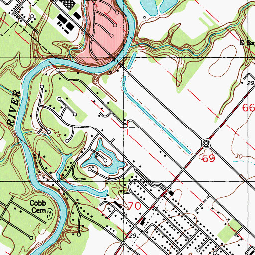 Topographic Map of First Lutheran Church, LA