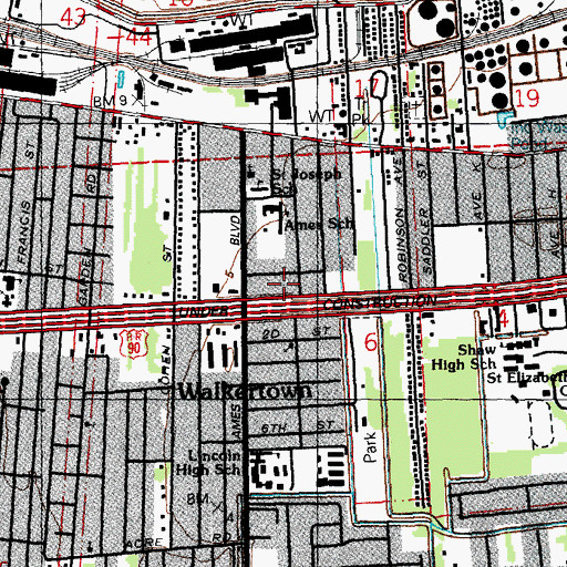 Topographic Map of First New Testament Church, LA