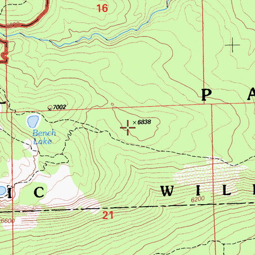 Topographic Map of Flatiron Ridge, CA