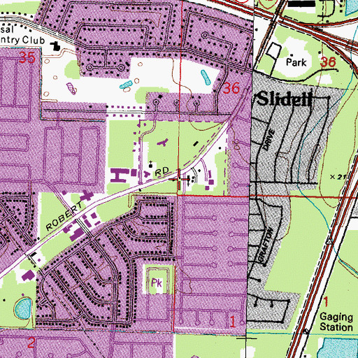 Topographic Map of First Pentecostal Church, LA