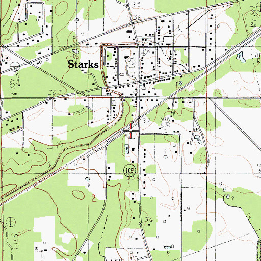 Topographic Map of First Pentecostal Church, LA