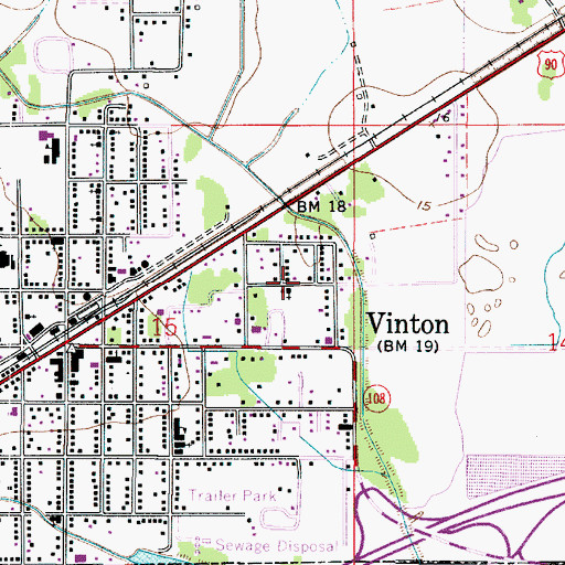 Topographic Map of First Pentecostal Church, LA
