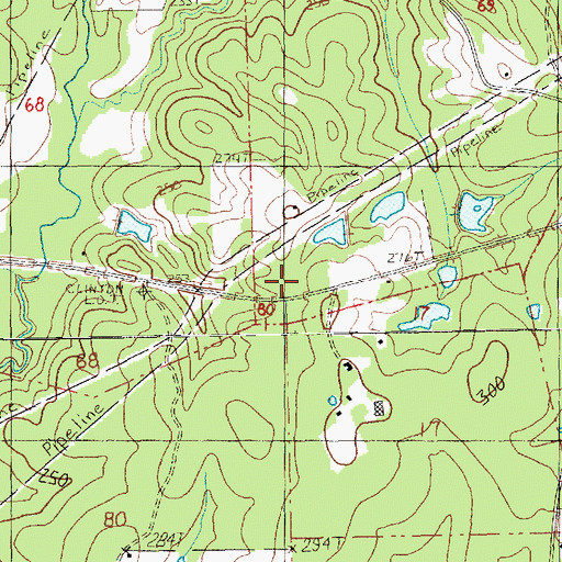 Topographic Map of First United Pentecostal Church, LA