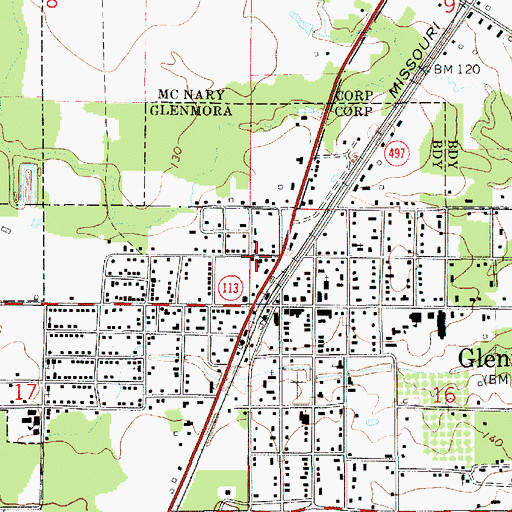 Topographic Map of First United Pentecostal Church, LA