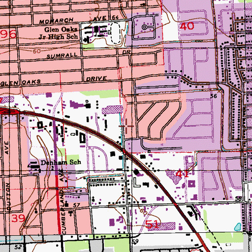 Topographic Map of First Unity Missionary Baptist Church, LA