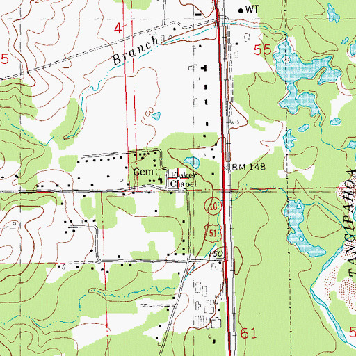 Topographic Map of Fluker Community Baptist Church, LA