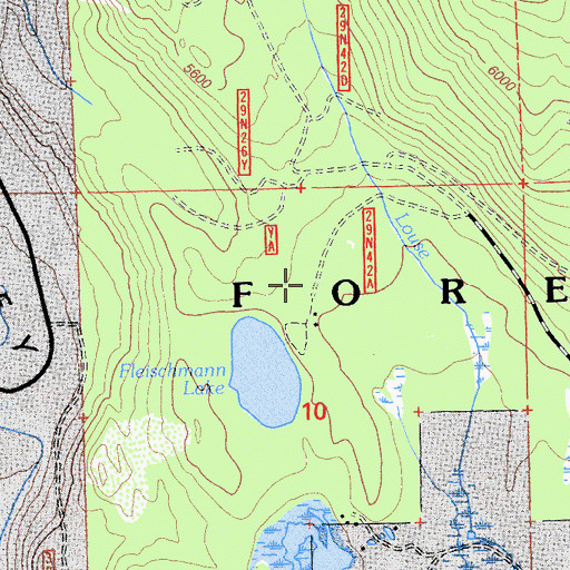 Topographic Map of Fleischmann Boy Scout Camp, CA