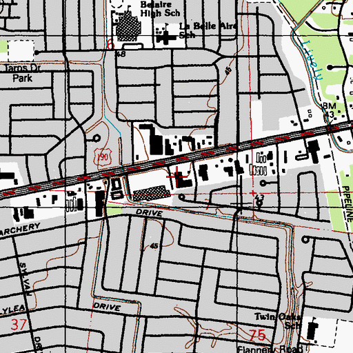 Topographic Map of Fresh From Heaven Ministries, LA