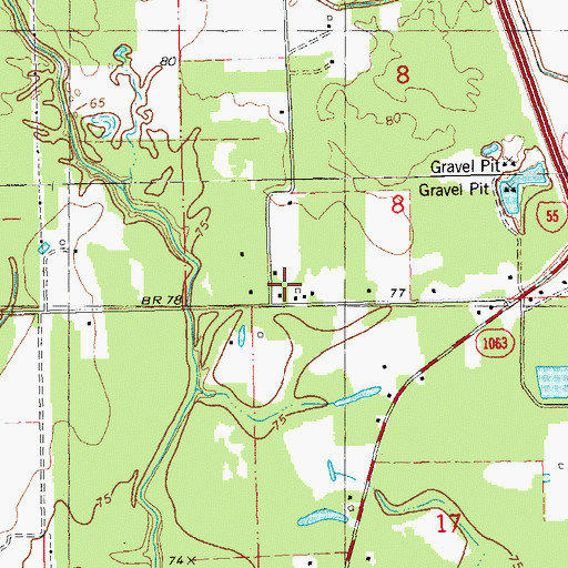 Topographic Map of Friendly Faith Tabernacle Church, LA