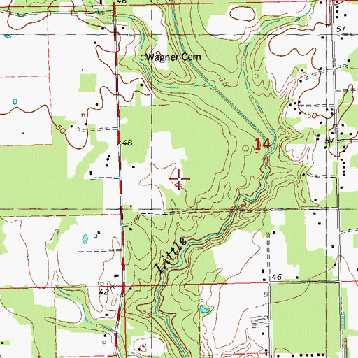 Topographic Map of Friends in Christ Church, LA