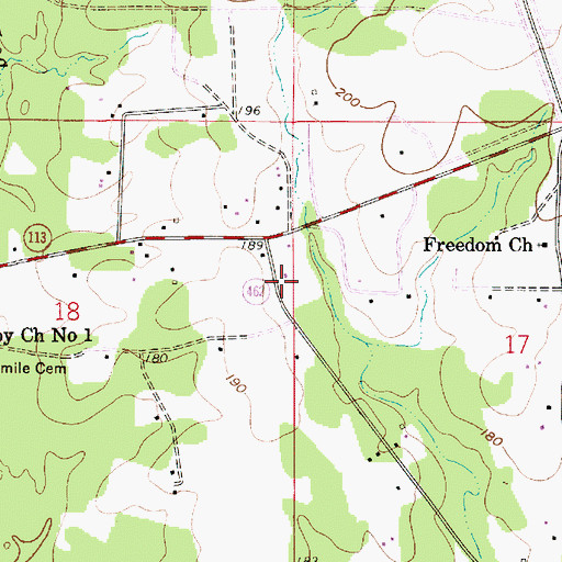 Topographic Map of Friendship Baptist Church, LA