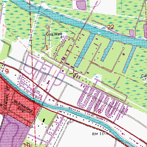Topographic Map of Friendswood Church of God, LA