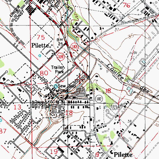 Topographic Map of Garden Baptist Church, LA