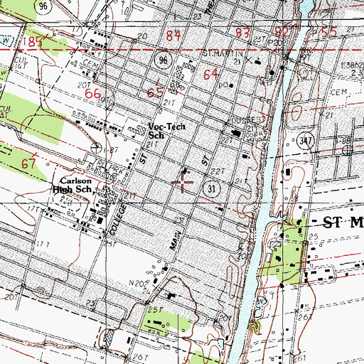 Topographic Map of Gateway Church, LA