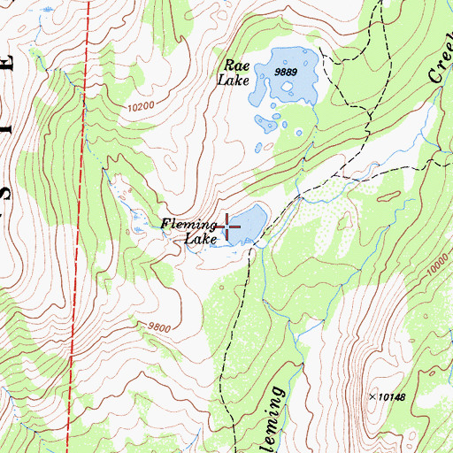 Topographic Map of Fleming Lake, CA