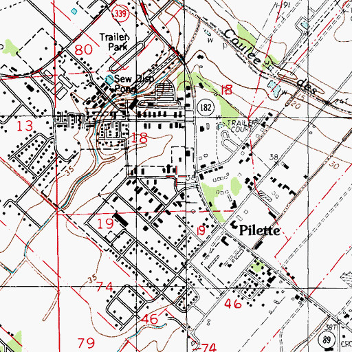 Topographic Map of Global Harvest Mission, LA