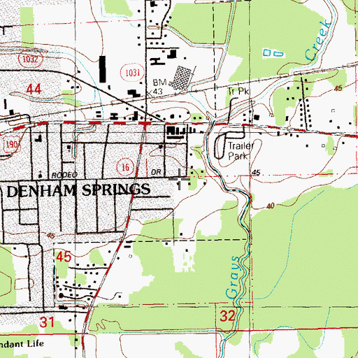 Topographic Map of Glory of God Worship Center, LA