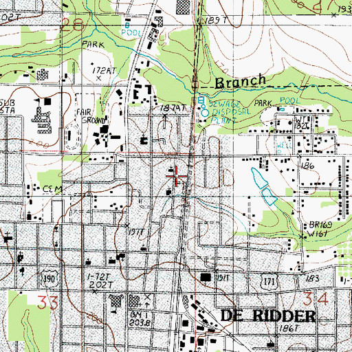 Topographic Map of God's Temple of Deliverance, LA