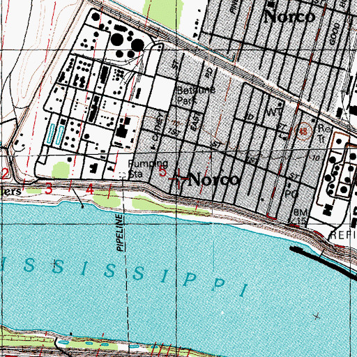 Topographic Map of Good Hope Missionary Baptist Church, LA