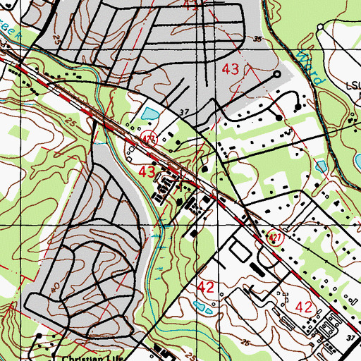 Topographic Map of Good Shepherd Lutheran Church, LA