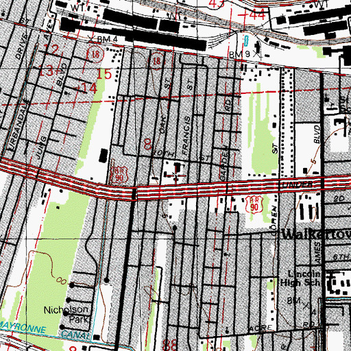 Topographic Map of Good Shepherd Lutheran Church, LA