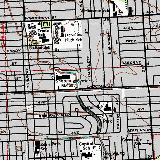 Topographic Map of Institute of Divine Metaphysical Church, LA