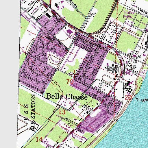 Topographic Map of Israelite Baptist Church, LA