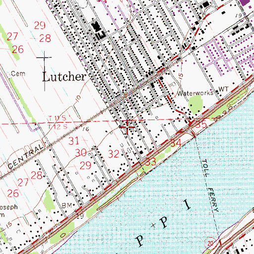 Topographic Map of Israelite Baptist Church, LA