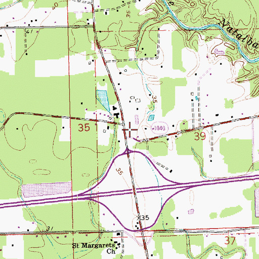 Topographic Map of James Chapel United Methodist Church, LA