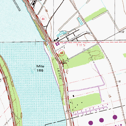 Topographic Map of Jeremiah Baptist Church, LA