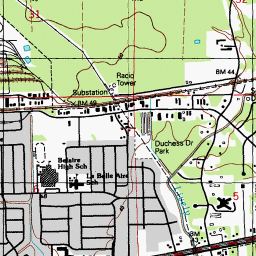 Topographic Map of Jesus the Light World, LA