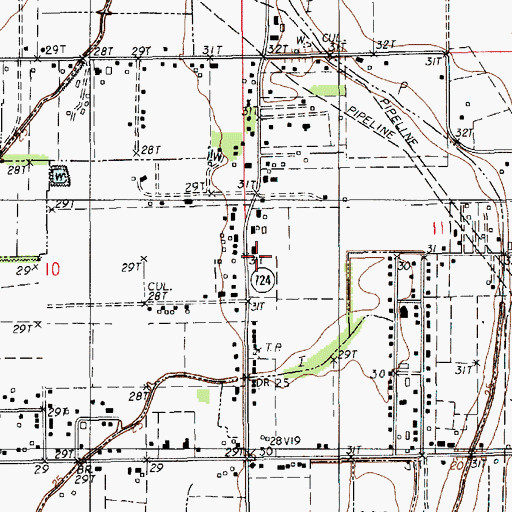 Topographic Map of Kingdom Hall of Jehovahs Witnesses, LA