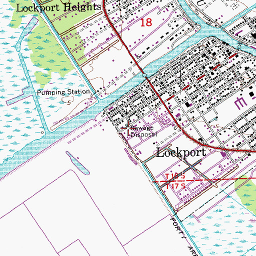 Topographic Map of Kingdom Hall of Jehovahs Witnesses, LA