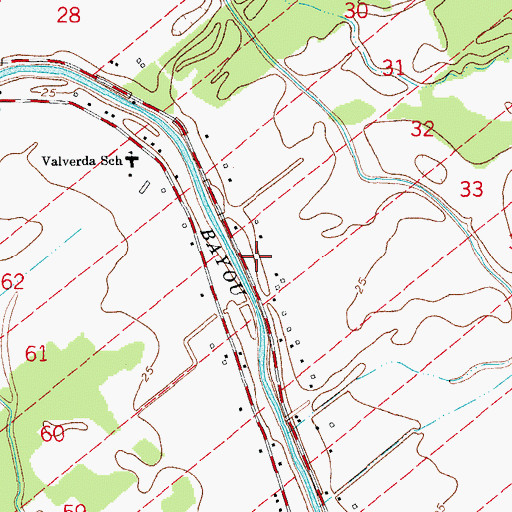 Topographic Map of Kingdom Hall of Jehovahs Witnesses, LA