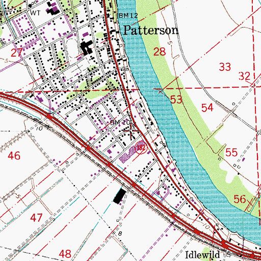 Topographic Map of Kingdom Hall of Jehovahs Witnesses, LA