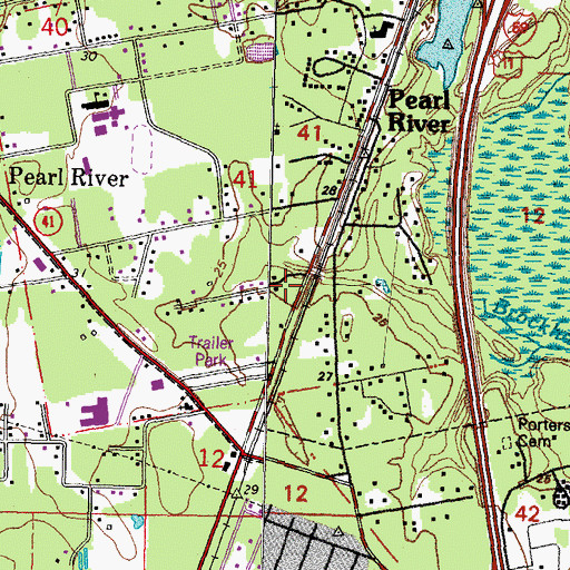 Topographic Map of Kingdom Hall of Jehovahs Witnesses, LA