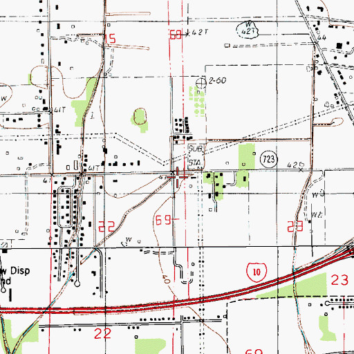 Topographic Map of Kingdom Hall of Jehovahs Witnesses, LA