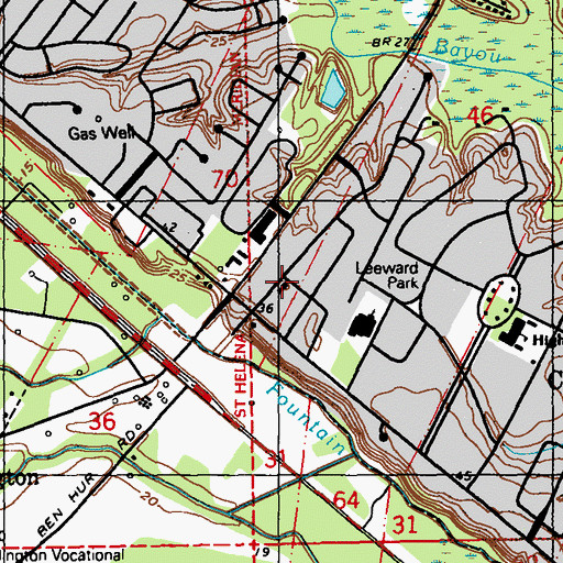 Topographic Map of Korean Baptist Mission Church, LA