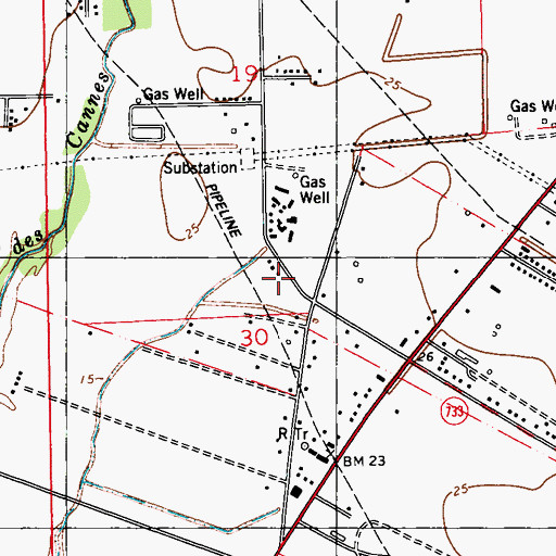 Topographic Map of Lafayette Korean Church, LA