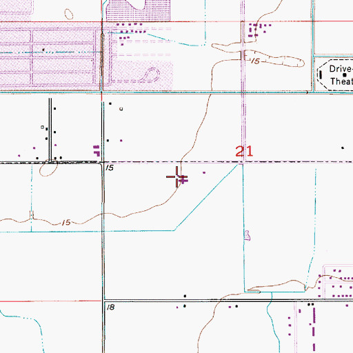 Topographic Map of Lake Charles Bible Church, LA