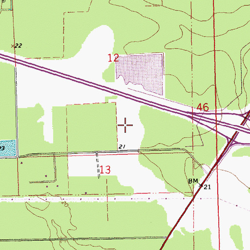 Topographic Map of Lakeshore Church, LA